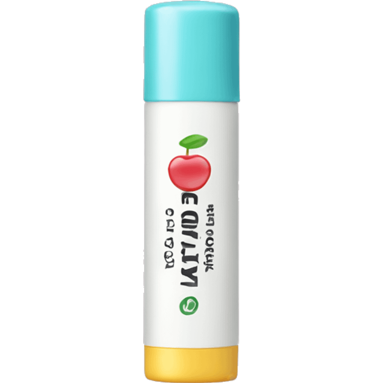 lip balm with label emoji