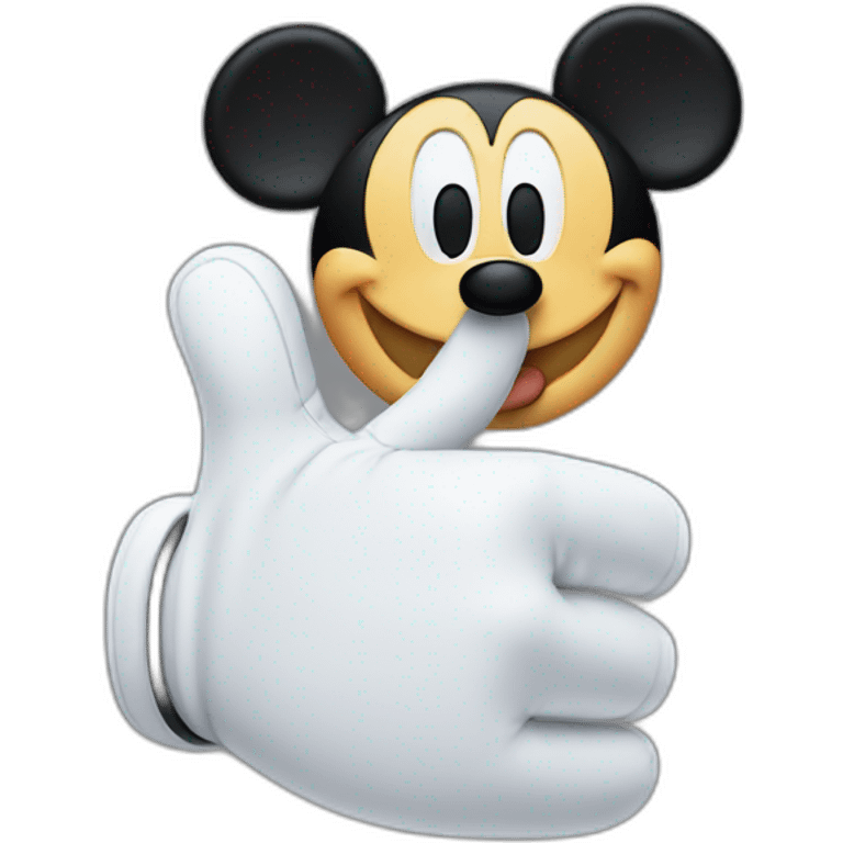 mickey mouse glove thumbs up emoji