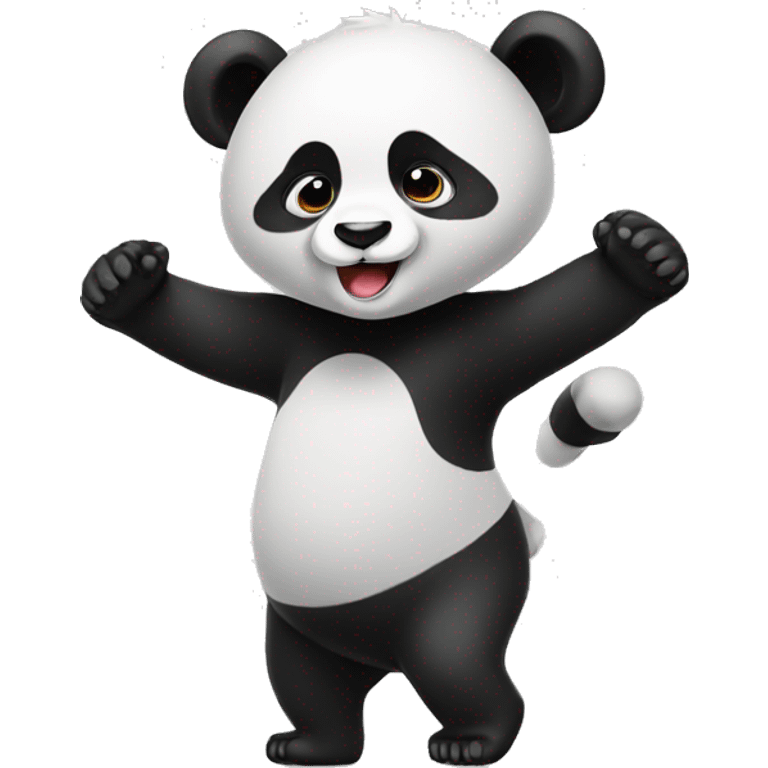 Panda stretching la emoji