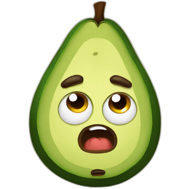 avocado is angry and furious emoji