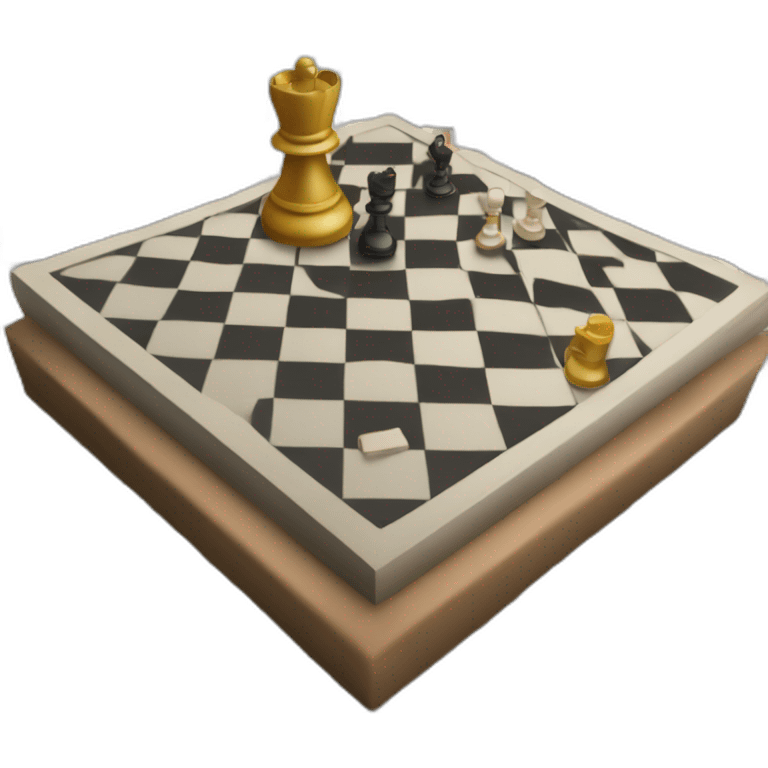 Animated 3D chessboard logo emoji