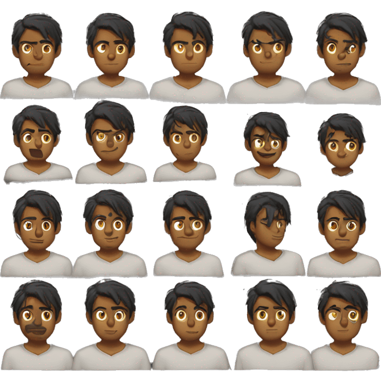 20 year old indian man anime style emoji