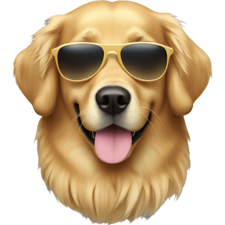 Golden retriever with sunglasses  emoji