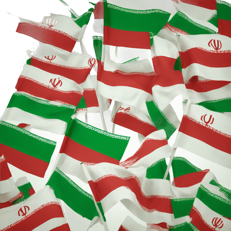 Old Iran flags with lion emoji emoji