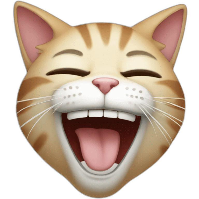 Cat laughing emoji