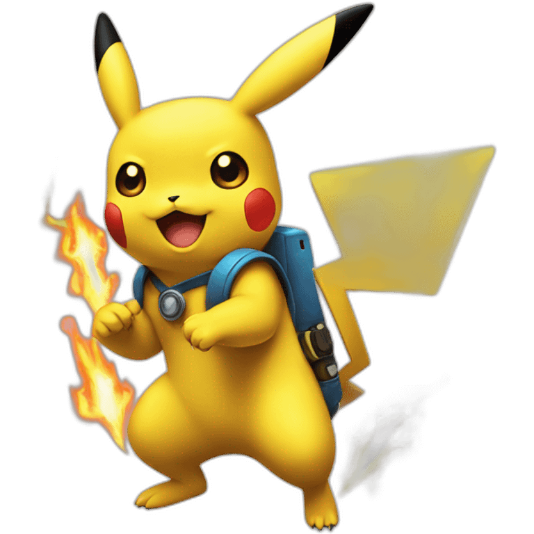 pikachu electric and fire emoji