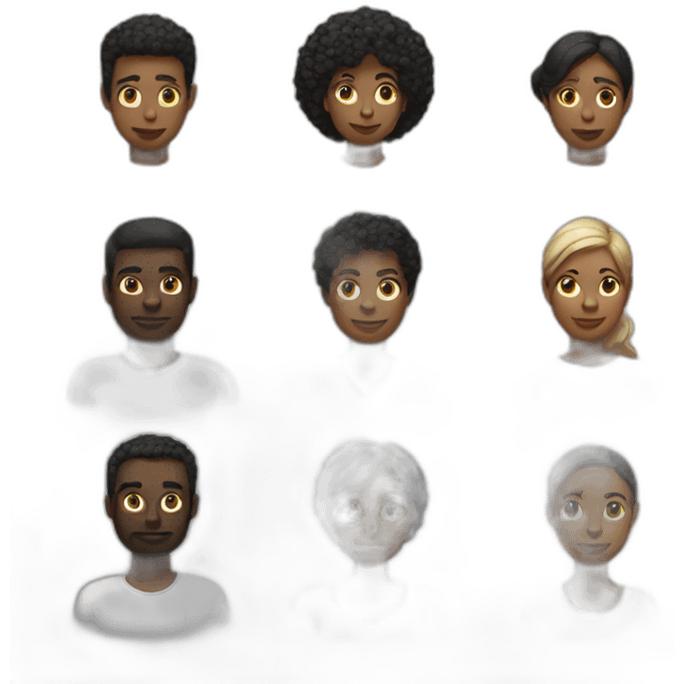 5 man black and 1 women White emoji