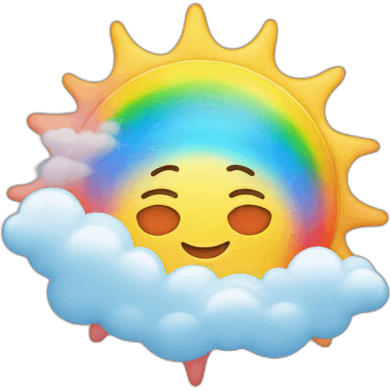 sun with rainbow emoji