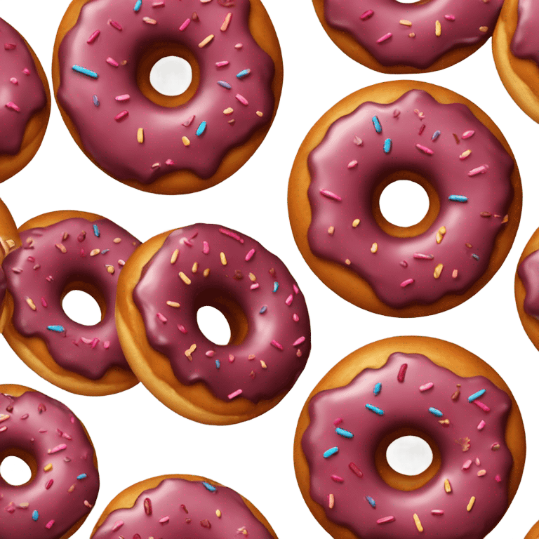 Burgundy donut emoji