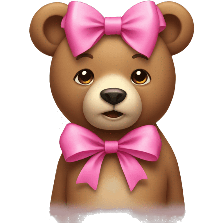 bear with a pink bow emoji