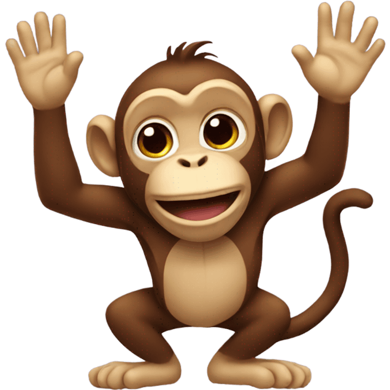 monkey waving emoji