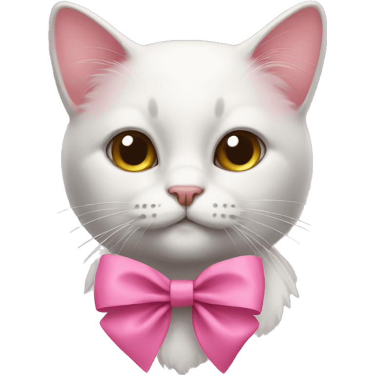 Cat with pink bow emoji