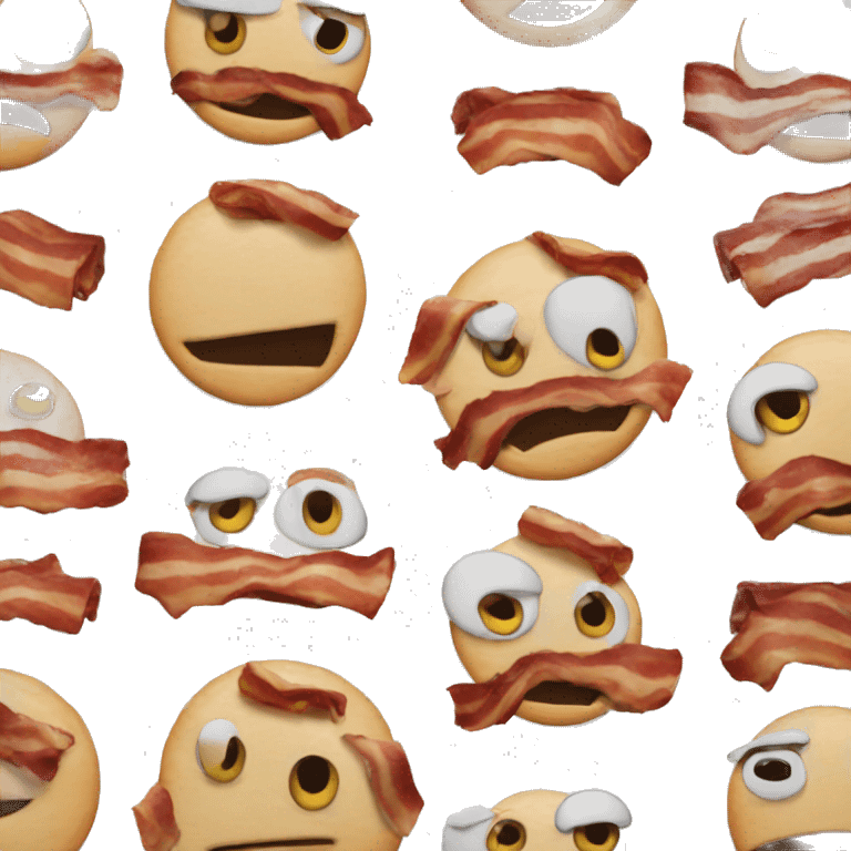 Emoji with bacon on eyes  emoji