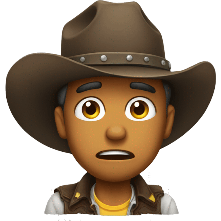 crying cowboy emoji