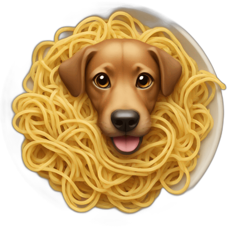 Dog snake spaghetti emoji