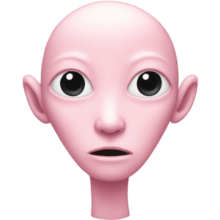 Light pink alien half closed eyes emoji