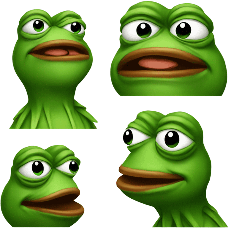 Pepe with kiss mouth emoji