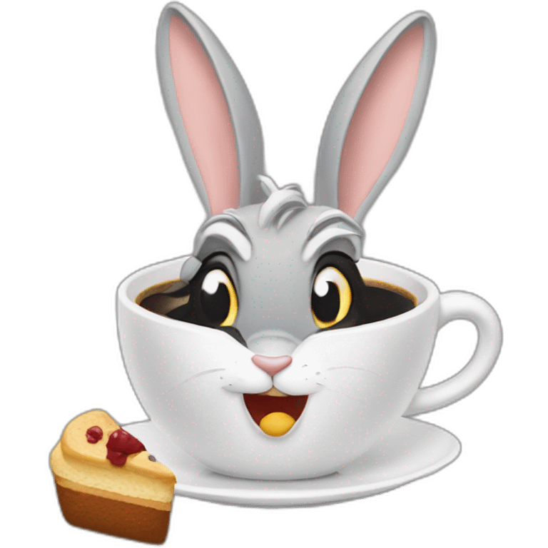 Bugs bunny coffee morning emoji