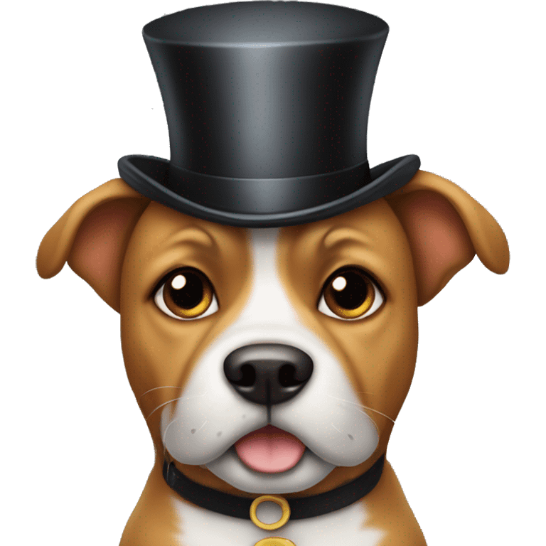 Dog with a top hat emoji