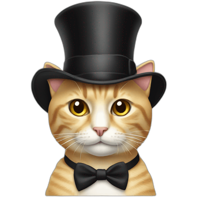 cat wearing a top hat emoji