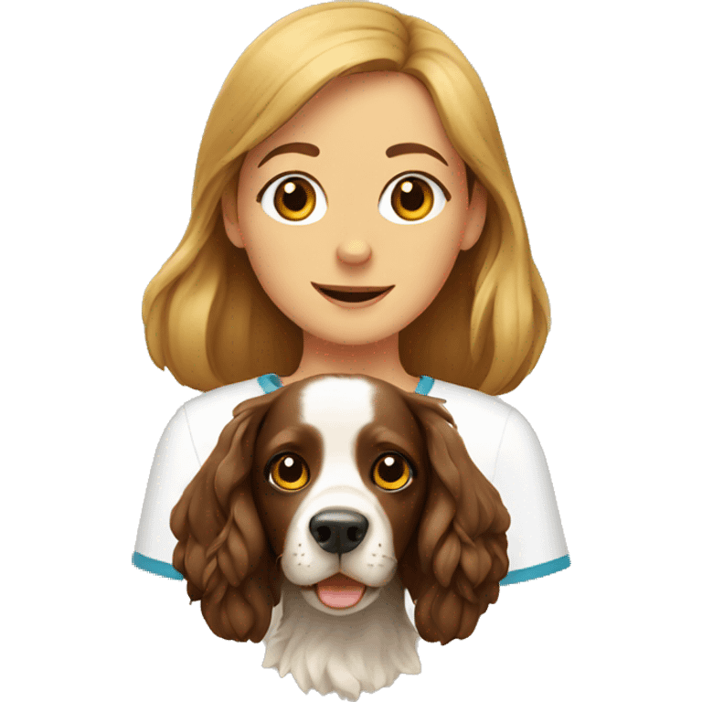 spaniel and girl emoji