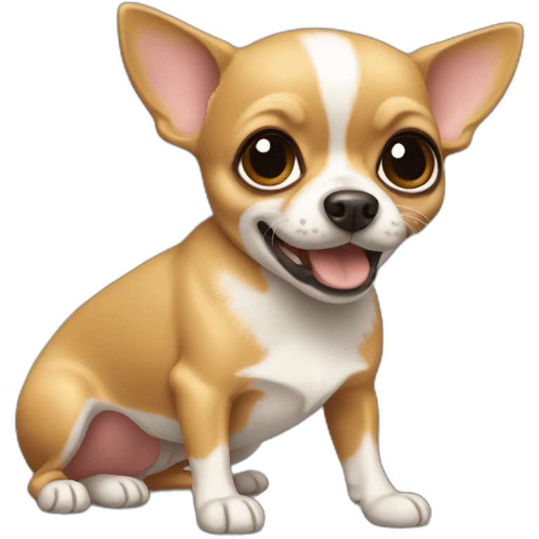 chihuahua playing emoji