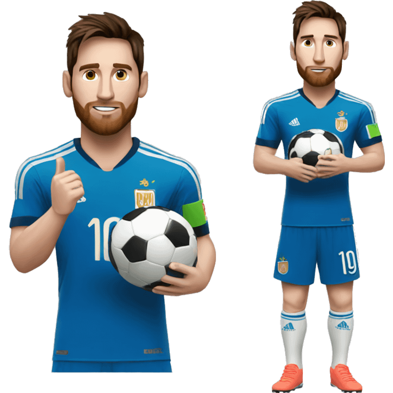 Messi avec la coupe du monde emoji