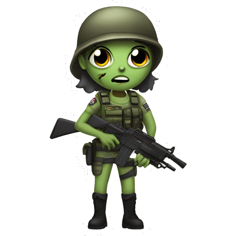 Zombiegirl soldier emoji