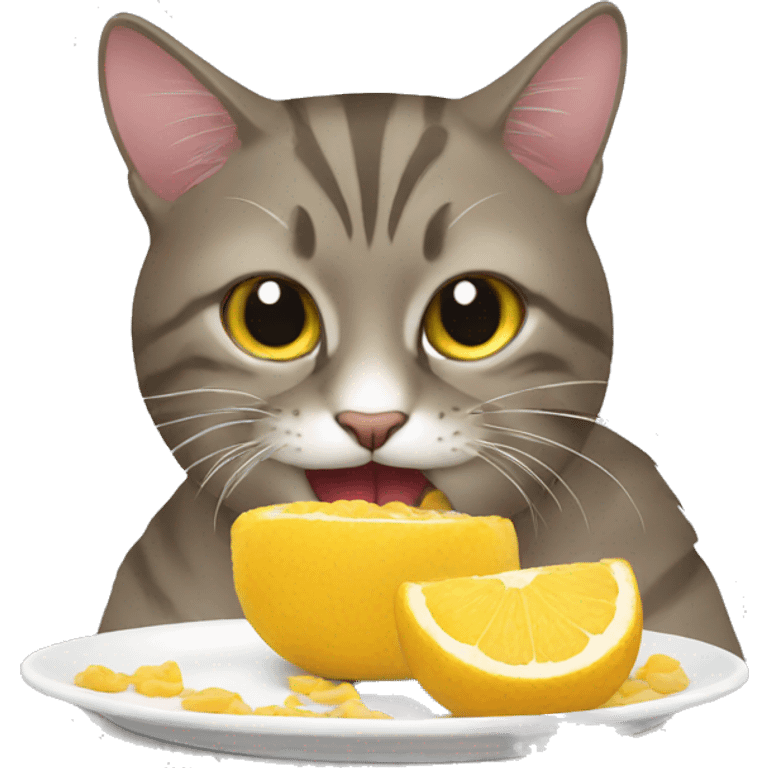 cat eating emoji