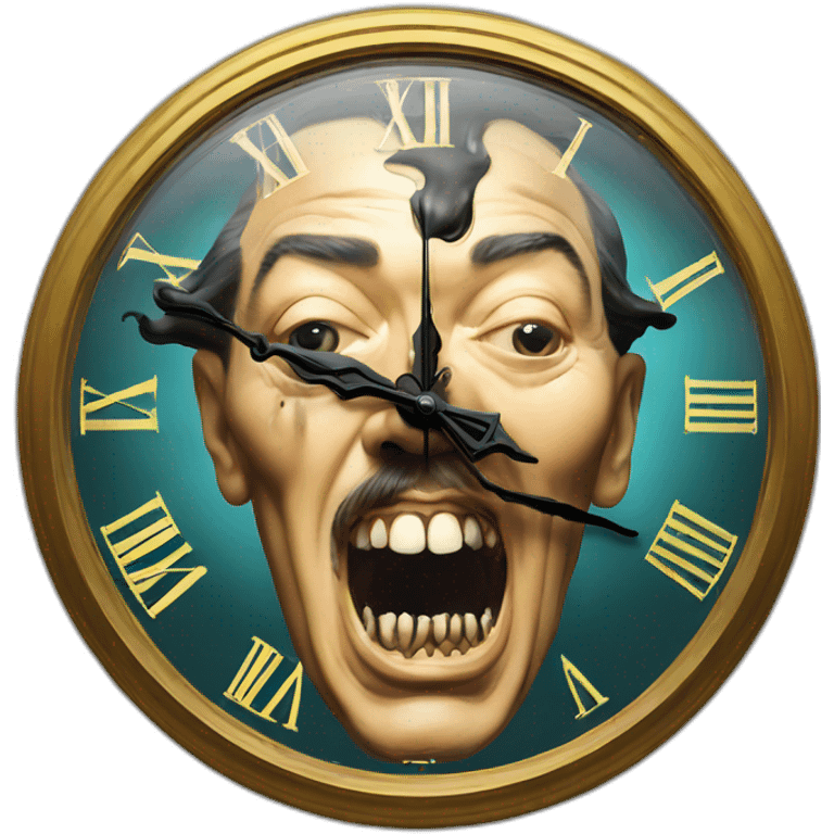 Salvador Dali bites dripping clock emoji