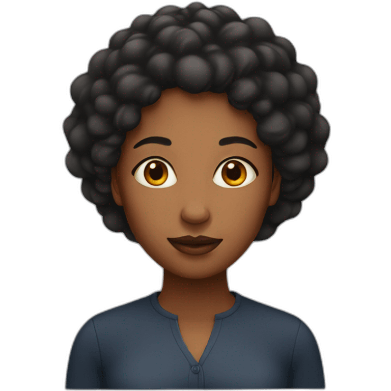 Red-cheek,black-woman emoji