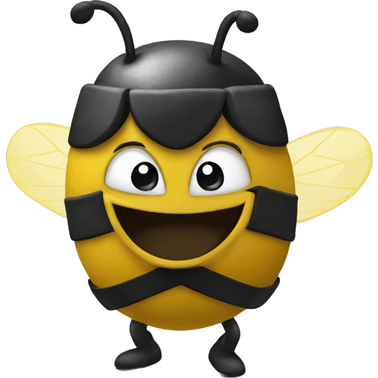 Boxing bee  emoji