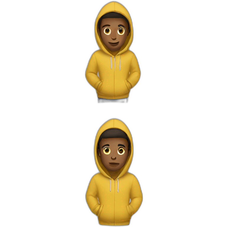 man in yellow hoodie emoji