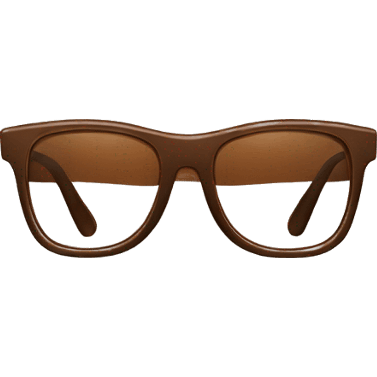 brown glasses emoji