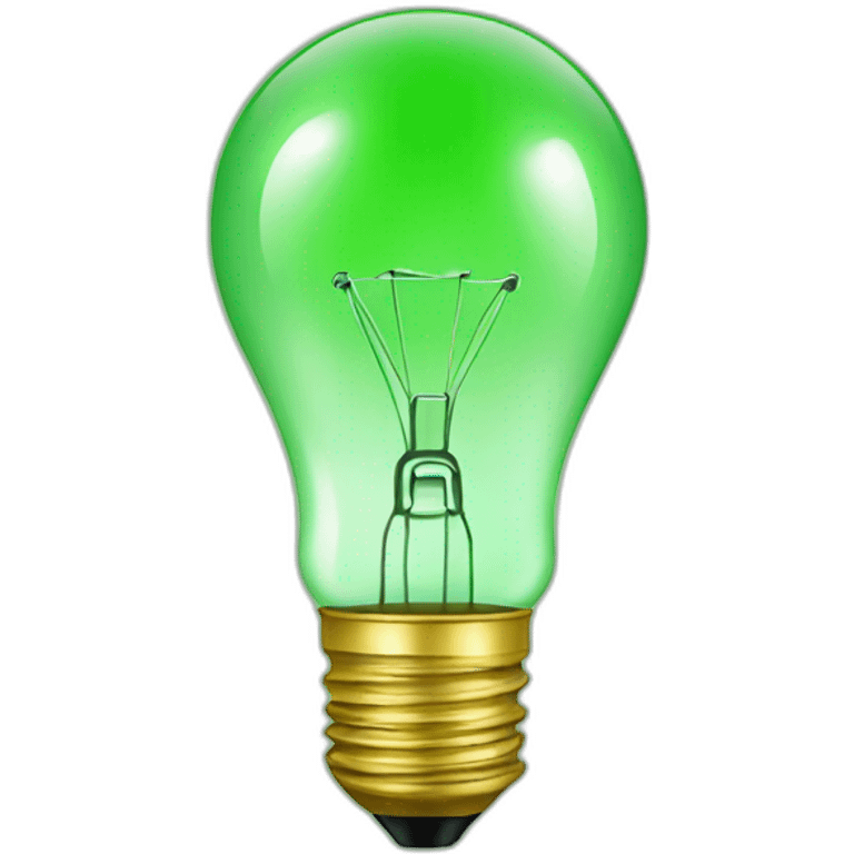 green bulb emoji