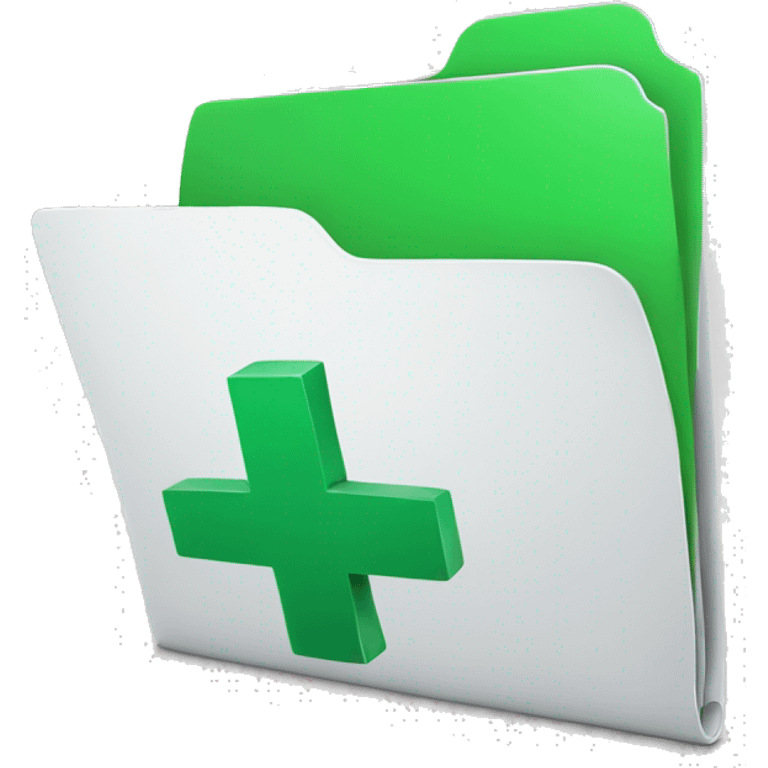 folder with green plus sign emoji