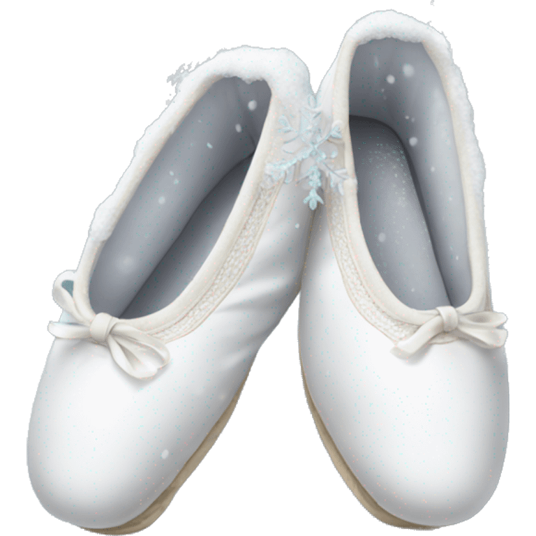 Ballet slippers in snow emoji