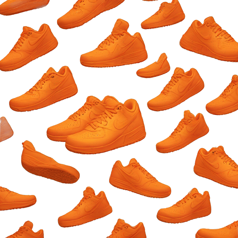 Orange nike sneakers still life emoji