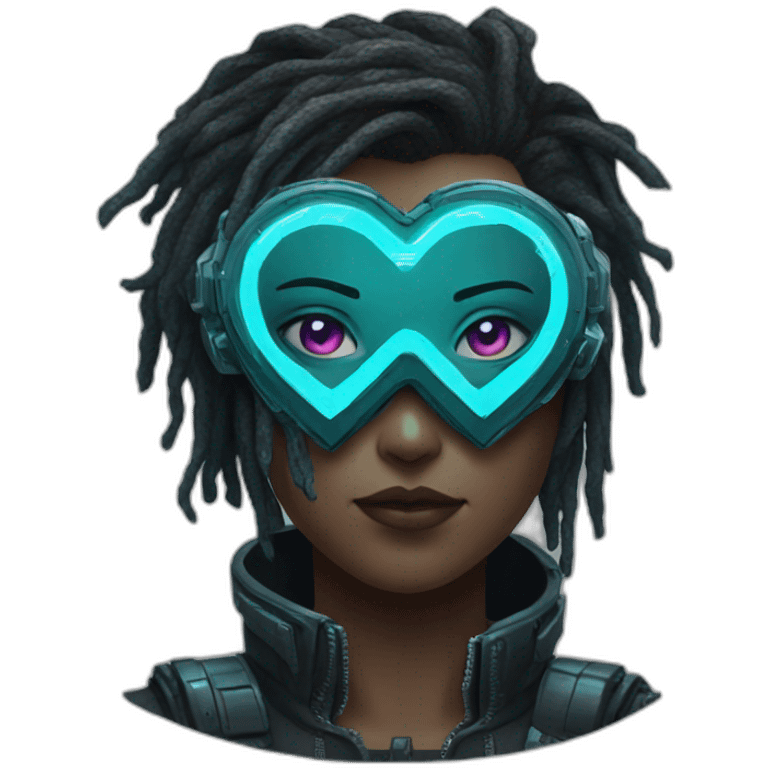 Cyberpunk heart emoji