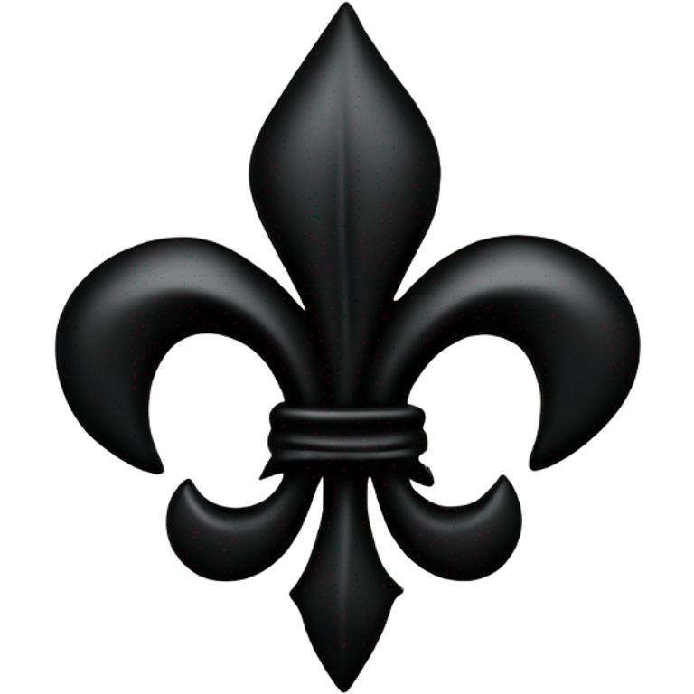 black fleur de lis emoji