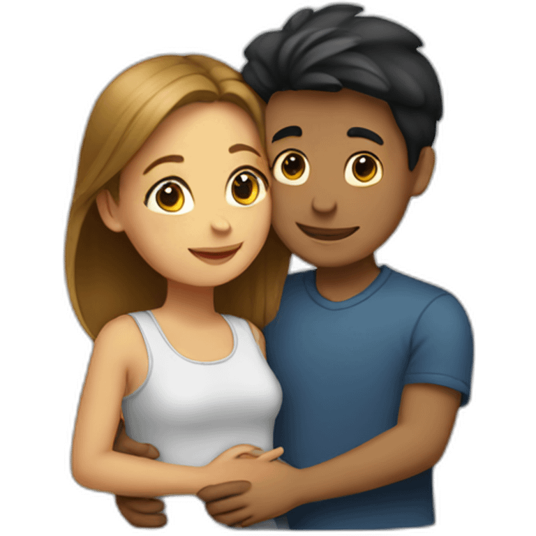 Girl-hugging-boy emoji