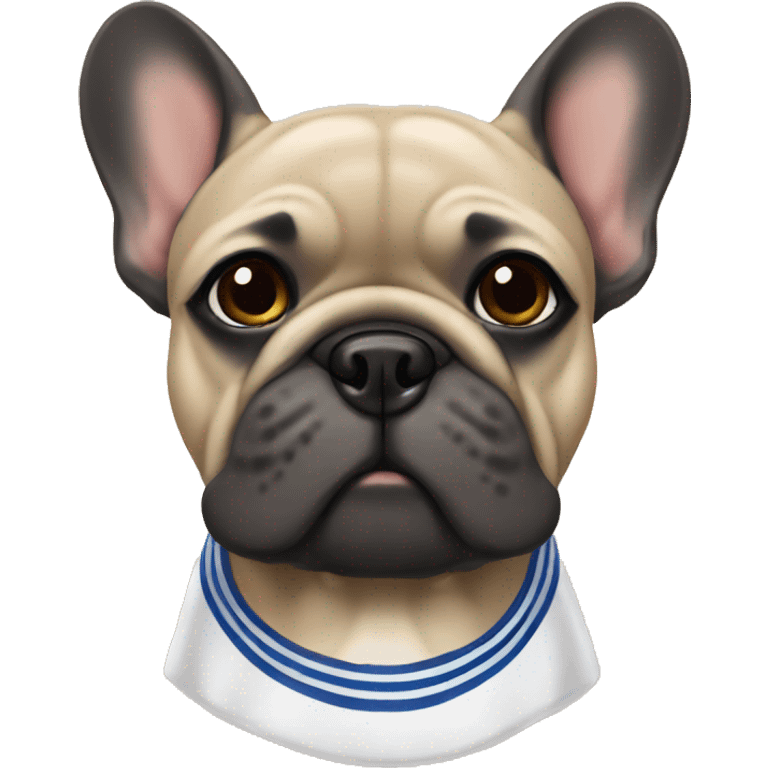 Frenchie wearing a jersey emoji