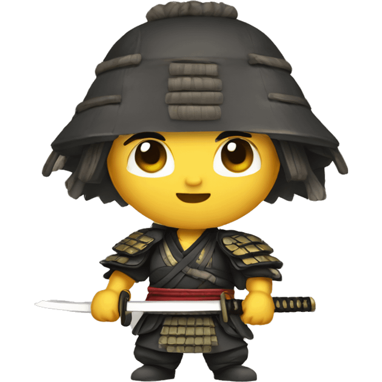 A little cartoon samurai emoji