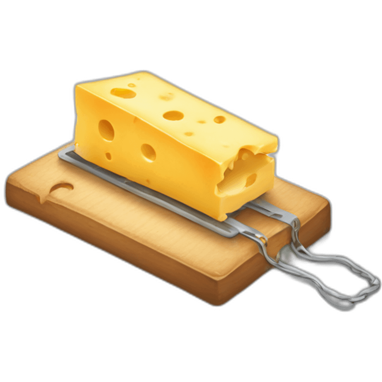 mouse trap with cheese on it emoji