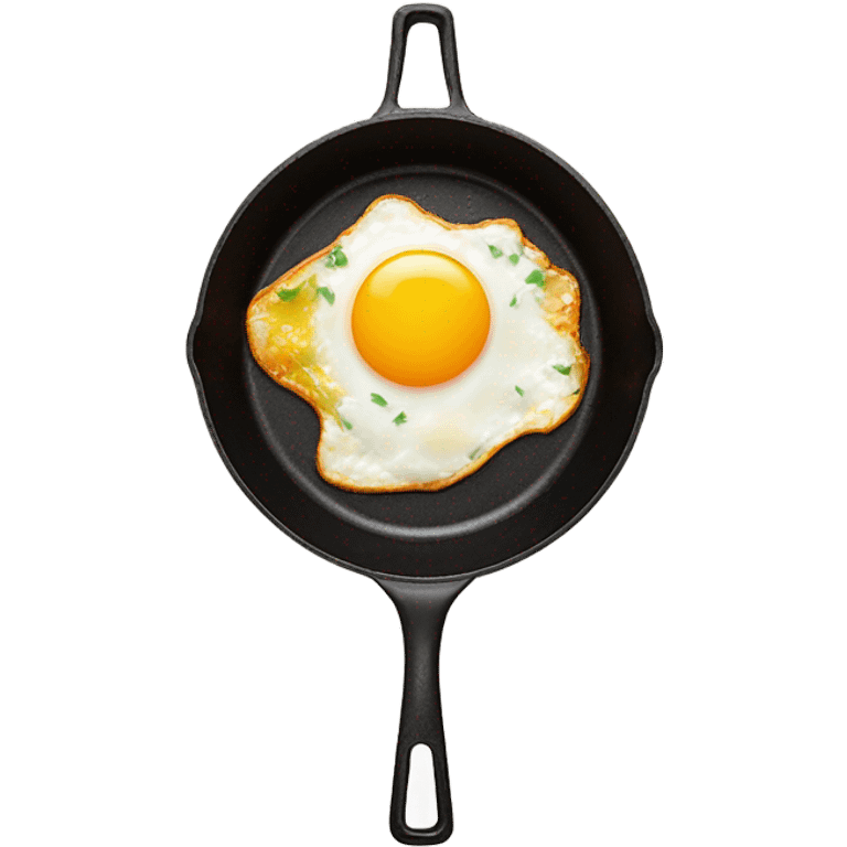 one fried egg in a lodge pan emoji