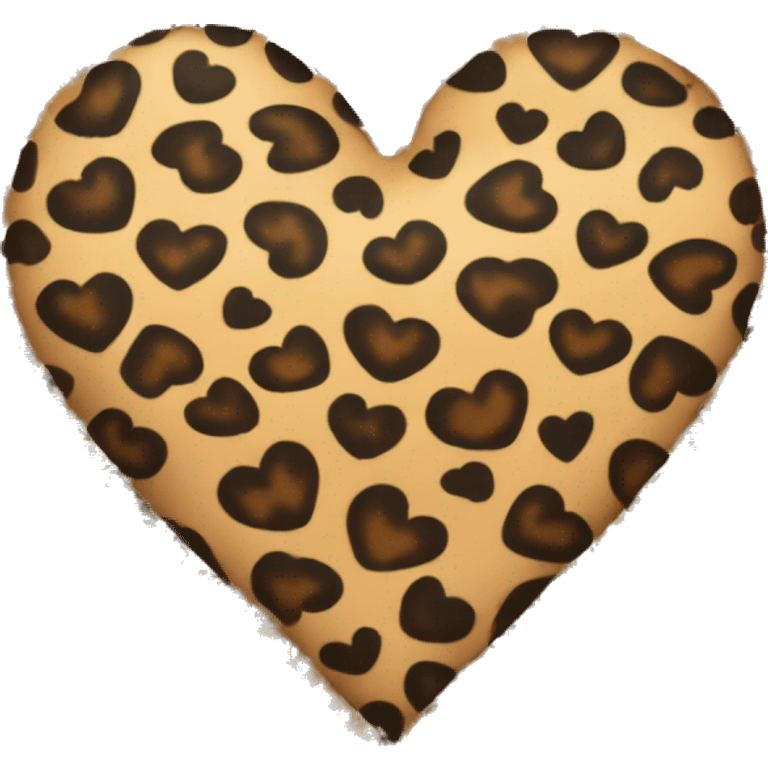 Heart with leopard print emoji