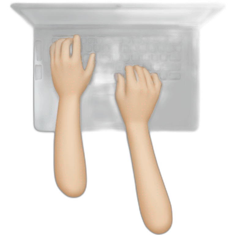 hands writting in a laptop emoji