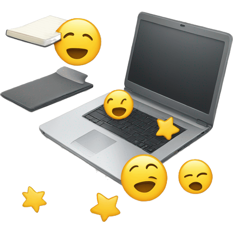 laptop and notebook emoji