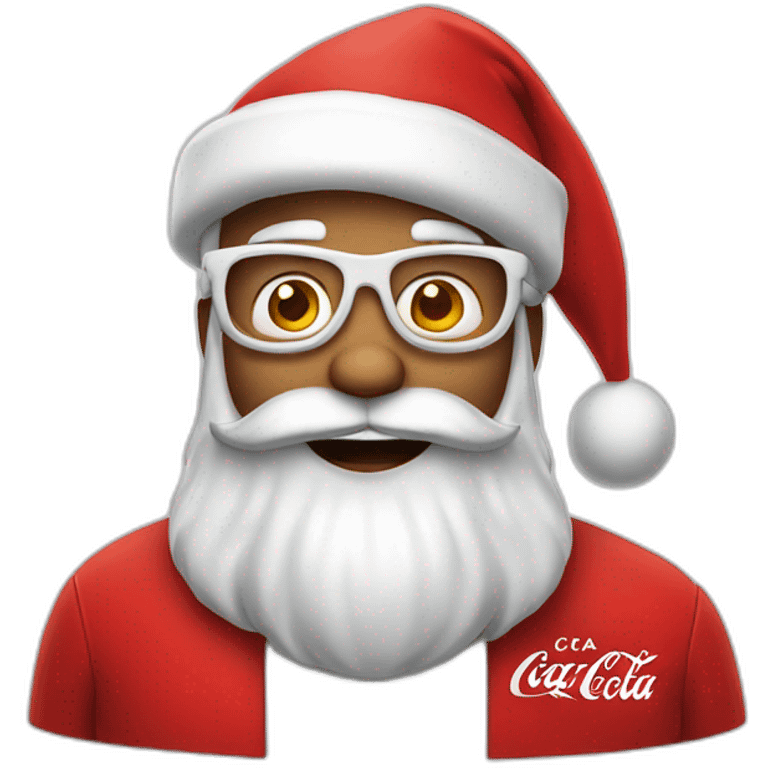 Santa with coca cola emoji