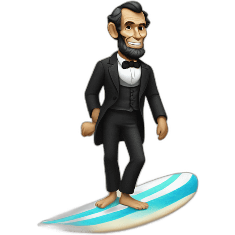 Abraham Lincoln as a surfer emoji